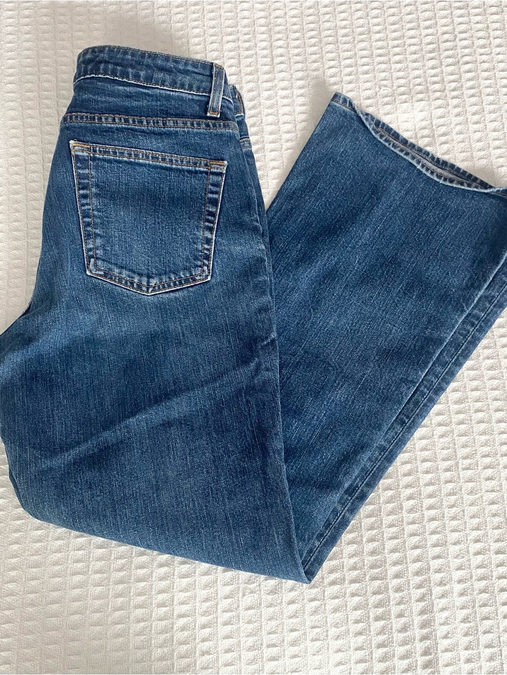 GAP Flare Stretch Jeans in Medium Blue Wash 10 ankle